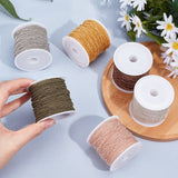 6Colors Unwelded Iron Twisted Chains, Curb Chains, with Card Paper, Mixed Color, 10m/color