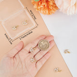 8Pcs Rack Plating Brass Micro Pave Cubic Zirconia Pendants, with Jump Ring, Swan, Real 18K Gold Plated, 13.5x12.5x2.8mm, Hole: 3.2mm