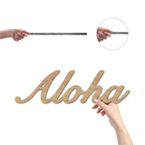 Laser Cut Basswood Wall Sculpture, for Home Decoration Kitchen Supplies, Word Aloha, Word, 120x300x5mm