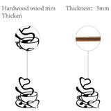 Laser Cut Basswood Wall Sculpture, for Home Decoration Kitchen Supplies, Coffee Pattern, 230x300x5mm