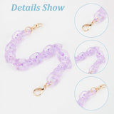 5Pcs 5 Colors Transparent Acrylic Cable Chain Bag Straps, with Alloy Swivel Clasps, for Bag Replacement Accessories, Mixed Color, 29.5cm, 1pc/color