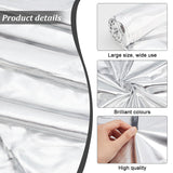 Polyester Spandex Stretch Fabric, for DIY Christmas Crafting and Clothing, Silver, 100x150x0.04cm
