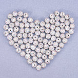 Polymer Clay Pave Rhinestone Beads, Disco Ball Beads, Crystal AB, 10mm, Hole: 1.5mm, 100pcs/box