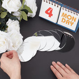Flat Round Shape Glass Mirror, for Folding Compact Mirror Cover Molds, White, 76~100x1.5mm, 20pcs/set