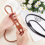 2Pcs 2 Colors PU Leather Bag Contraction Band, with Adjuster, Bag Replacement Accessories, Mixed Color, 100x0.8x0.4cm, 1pc/color