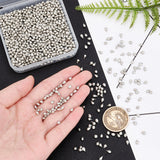 1Bag Tin Beads, Tin Granules, Platinum, 0.4~0.55x0.3~0.4x0.2~0.4cm, 100pcs/bag, 1bag