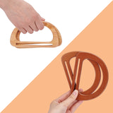 Wooden D Shape Purse Handle, for Bag Handles Replacement Accessories, Mixed Color, 14x10.3x0.9cm