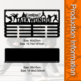 Iron Medal Holder & Tray, Medal Display Hanger Rack, Medal Holder Frame, with Screw, Sports, 100x380x10mm & 200x400mm, Hole: 3mm
