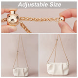 Iron Wheat Chain Bags Handle, with Cord Lock & Swivel Clasps, Adjustable Chain for Purse Making, Light Gold, 120x0.5cm