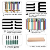 Fashion Iron Medal Hanger Holder, Display Wall Rack, with Screws, Badminton Pattern, 150x400mm, Hole: 5mm