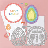 Easter Theme Carbon Steel Cutting Dies Stencils, for DIY Scrapbooking, Photo Album, Decorative Embossing Paper Card, Stainless Steel Color, Mixed Shapes, 82~84x127~146x0.8mm, 3pcs/set