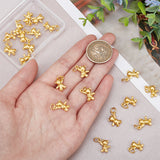 20Pcs Alloy Charms, with Jump Rings, Matte Style, Cadmium Free & Lead Free, Bear, Matte Gold Color, 13.5x13.5x5mm, Jump Ring: 6x1mm, 4mm inner diameter