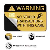 PVC Plastic Waterproof Card Stickers, Self-adhesion Card Skin for Bank Card Decor, Rectangle, Word, 186.3x137.3mm