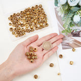 100Pcs 10 Styles Tibetan Style Alloy European Beads, Large Hole Beads, Mixed Shapes, Antique Golden, 10pcs/style