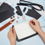 DIY Women's Crossbody Bag Making Kits, including Imitation Leather Fabrics, Alloy Findings, Magnetic Clasp, Needle, Thread, Black, 14x20x6cm