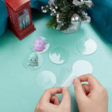 30Pcs Transparent Circle, Reusable Cake Boards for Display, Flat Round, Ghost White, 49.5x2mm