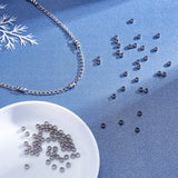 100Pcs 304 Stainless Steel Beads, Rondelle, Stainless Steel Color, 4x2.6mm, Hole: 2.5mm