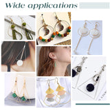 36Pcs Kite & Geometry 304 Stainless Steel Wire Pendants, Hoop Earring Findings, Golden, 40x20x0.6mm, Hole: 1.4mm, 4pcs/style