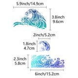 Wave Shaped Stainless Steel Metal Cutting Dies Stencils, for DIY Scrapbooking/Photo Album, Decorative Embossing, Matte Stainless Steel Color, 160x160mm