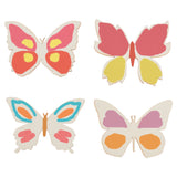 48Pcs 4 Style Unfinished Wood Cutouts, for DIY Painting Supplies, Butterfly, BurlyWood, 6.3~8x8.9~9x0.15cm, 12pcs/style