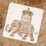 PET Hollow Out Drawing Painting Stencils, for DIY Scrapbook, Photo Album, Elephant, 30x30cm