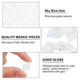 Glass Cabochons, Mosaic Tiles, for Home Decoration or DIY Crafts, Rhombus, Clear, 19x12x3mm, about 200pcs/bag