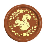 Autumn Theme Golden Tone Brass Head, for Wax Seal Stamp DIY Scrapbooking, Squirrel, 14.5mm, Inner Diameter: 25mm