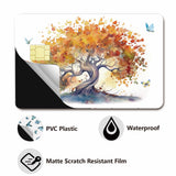 PVC Plastic Waterproof Card Stickers, Self-adhesion Card Skin for Bank Card Decor, Rectangle, Tree of Life, 186.3x137.3mm