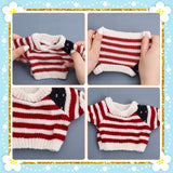 4Pcs 4 Style Cellucotton Doll Clothes, Dolls Replace Hoodie Sweater Accessories, for Toy Teddy Bear Clothes, Mixed Patterns, 100~160x175~199x4.8~13mm, 1pc/style