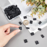 80Pcs 4 Style Resin Boning Caps for Wedding Dress, Boning Tip Covers, DIY Sewing Supplies, Rectangle, Black, 14x7~12x2~3mm, Hole: 1.8~2.2mm, Inner Diameter: 5.5~11mm, 20pcs/style