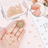 80Pcs Brass Beads Frames, Long-Lasting Plated, Round Ring, Real 24K Gold Plated, 6x2.5mm, Hole: 1mm