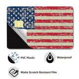 PVC Plastic Waterproof Card Stickers, Self-adhesion Card Skin for Bank Card Decor, Rectangle, Flag, 186.3x137.3mm