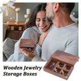 Wooden Jewelry Storage Boxes, with Magnetic Clasps, Rectangle, Sienna, 9.6x6x2.1cm