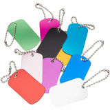 DIY Keychain Kit, with Aluminum Pendants, Rectangle Blank Tags, Iron Ball Chain, Jump Ring, Split Key Ring, Mixed Color, 10.8x7.4x1.8cm