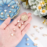 20Pcs 2 Colors Natural Cultured Freshwater Pearl Pendants, Nuggets Charms, with 304 Stainless Steel Jump Rings, Golden & Stainless Steel Color, 16~17mm, Hole: 3.4mm, 10pcs/color