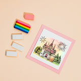 Custom PVC Plastic Clear Stamps, for DIY Scrapbooking, Photo Album Decorative, Cards Making, Castle, 160x110x3mm