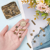 DIY Jewelry Making Kits, Including 216Pcs 6 Style Alloy Charms & Connector Charms, Oval & Flower & Heart & Palm & Rectangle with Word, Antique Bronze, 8~25.5x5.5~13x0.9~2mm, 36Pcs/style