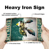 Vintage Metal Tin Sign, Iron Wall Decor for Bars, Restaurants, Cafe Pubs, Rectangle, Turtle, 300x200x0.5mm
