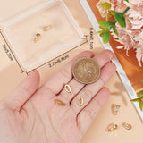 12Pcs Brass Micro Pave Cubic Zirconia Tube Bails, Loop Bails, Real 18K Gold Plated, 10x5x4mm, Hole: 6mm