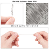 304 Stainless Steel Wire Rope, Jewelry DIY Making Material, Stainless Steel Color, 1mm, about 100m/roll