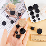 24Pcs 4 Style Silicone Bottle Seal Plug, Reusable Replacement Bottle Stopper, Black, 9~19x8~11mm, pin: 5~15mm, 6pcs/style