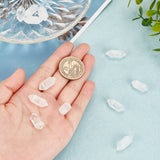 Natural Quartz Crystal Double Terminal Pointed Pendants, Rock Crystal, Faceted Bullet Charm, 18.5~20x8~9x8~9mm, Hole: 1.5mm, 12pcs/box