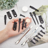 26Pcs Grinding Smoke Tools, Including Stainless Steel Spoon, Plastic Brush & Pollen Scrapers, Black, 61x13x9mm