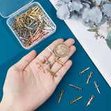 100Pcs 5 Colors Alloy Pendants, Necklace with Bracelet Small Pendants DIY Jewelry Accessories, Dagger, Mixed Color, 23.5x6.5x2mm, Hole: 1.8mm, 20pcs/color