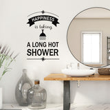 PVC Wall Stickers, for Bathroom Decoration, Word, 590x400mm