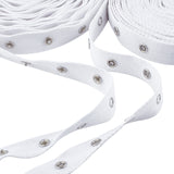 Sewing Snap Tape Band, Metal Snap Buttons Fastener Replacement, for Baby Lingerie Crotch Sewing, White, 20x2.5~4mm, about 10yards/set