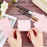 Cardboard Hair Clip Display Cards, Rectangle with Flower Pattern, Pink, 6x6.9x0.03cm, Hole: 4mm