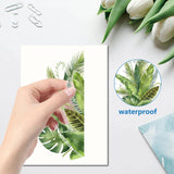 PVC Wall Sticker, Rectangle Shape, for Window or Stairway Home Decoration, Leaf, 190x140mm, 8sheets/set