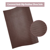 Anti Skid Rubber Shoes Bottom, Wear Resistant Raised Grain Repair Sole Pad for Boots, Leather Shoes, Coconut Brown, 385x570x2.5mm