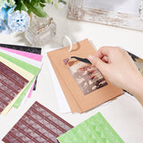 24 Sheets 6 Colors DIY Frame Scrapbook, Triangle Photo Corner Plastic Stickers, Rectangle, Mixed Color, 14.7x10.3x0.03cm, Triangle: 1.2x1.55cm, about 102pcs/sheet, 4 sheets/color